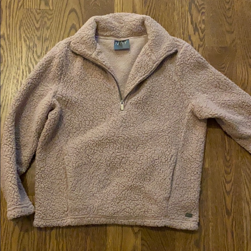 Mark New York Teddy Fleece Quarter Zip Pullover